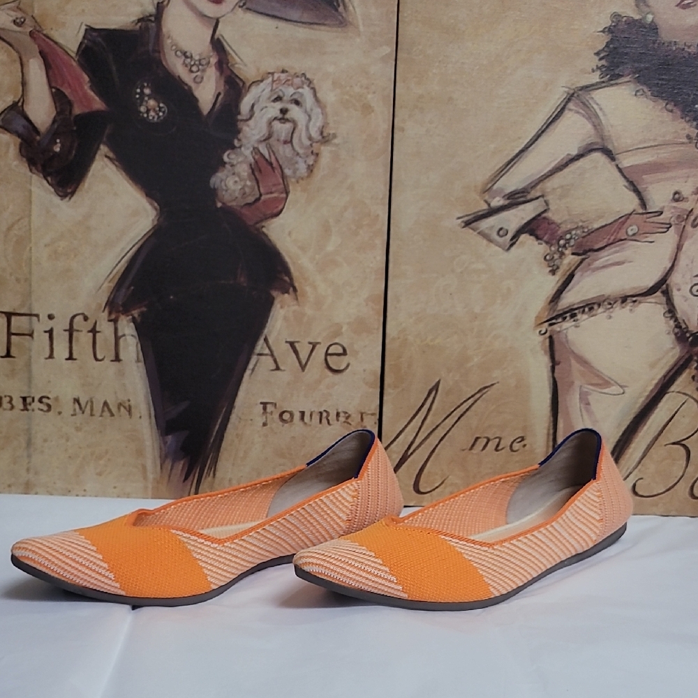 Rothy's Vibrant Orange Flats